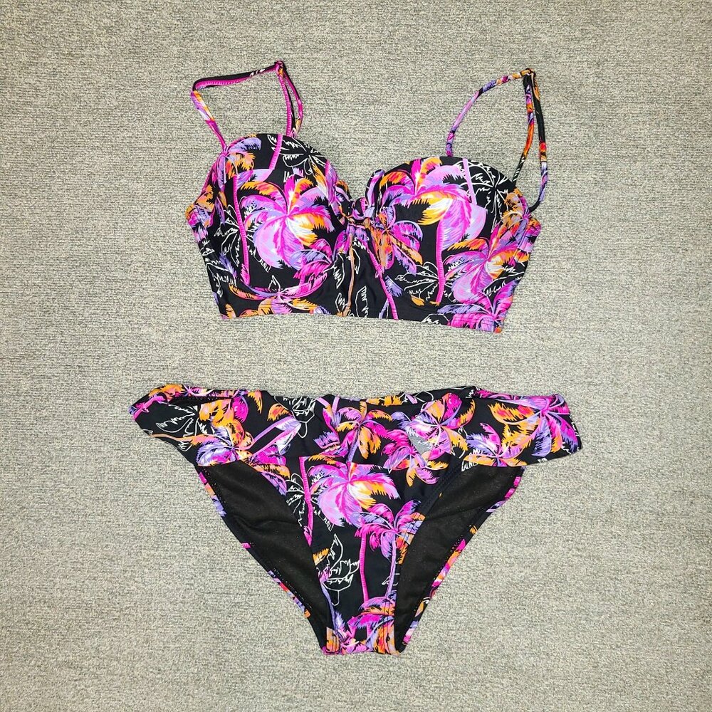 Blu C Tropical Two-Piece Bikini Swimsuit NEW